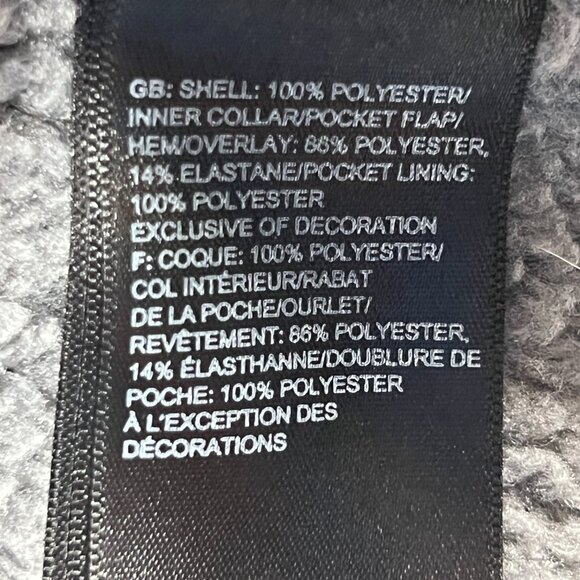 North Face Gordon Lyons Fleece Snap Button Shirt Jacket Mens Small Shacket Gray - Picture 3 of 13